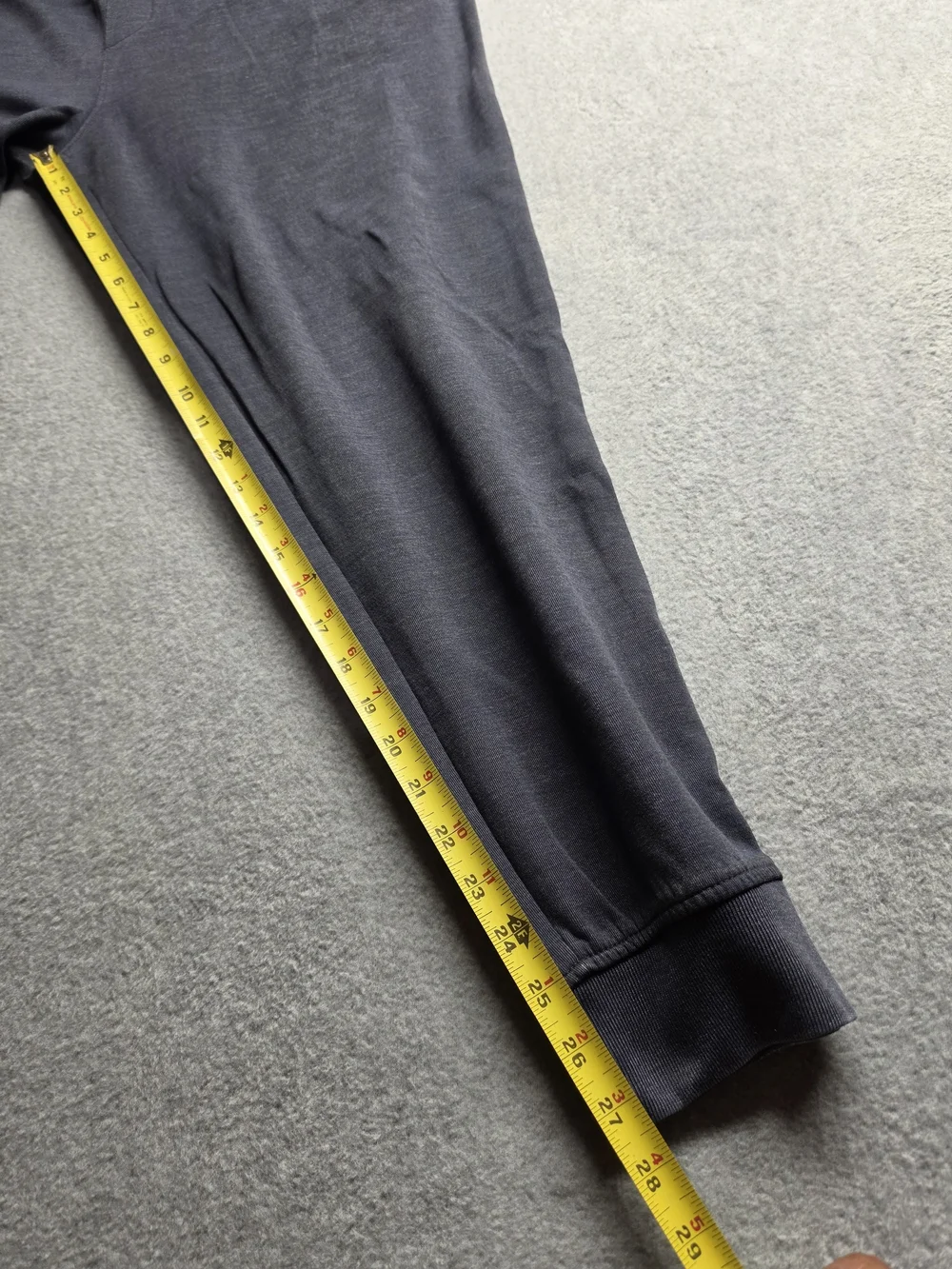 J.Crew Authentic Fleece Joggers Mens XL Heather Navy Blue Zip Pocket Sweatpants